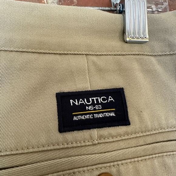 Nautica Rigger Men's Tan Classic Fit Cotton Welt Pocket Straight Leg Pants‎ 36W - Picture 7 of 9